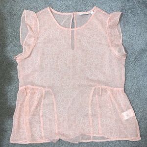 Baby pink see-through top!